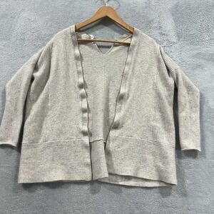 Velvet by Graham & Spencer Cardigan Medium Cashmere Knit Open Front Sweater